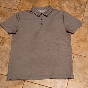Apt. 9 Mens Grey HEIQ Smart Temp Short Sleeve Performance Polo Shirt Medium